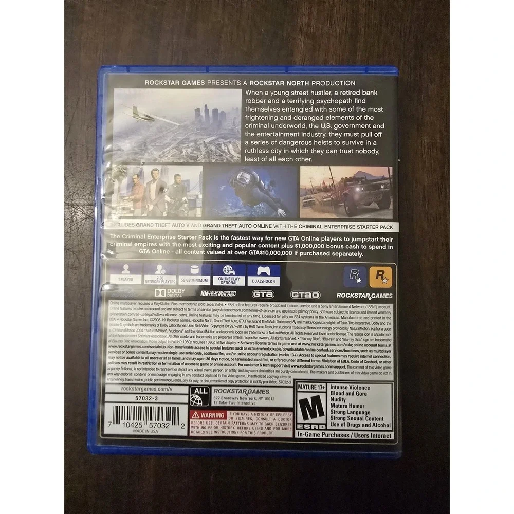 Grand Theft Auto‎ V Premium Online Edition - Sony PlayStation 4 PS4 Physical
